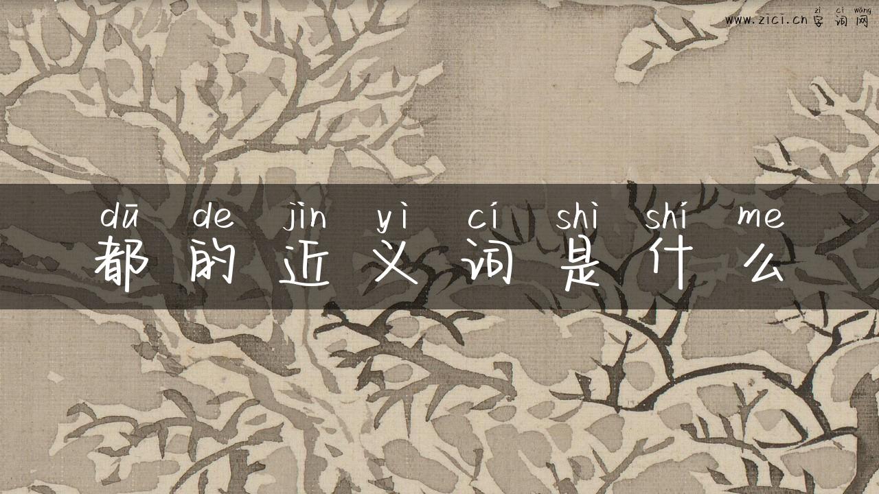 都的近义词是什么