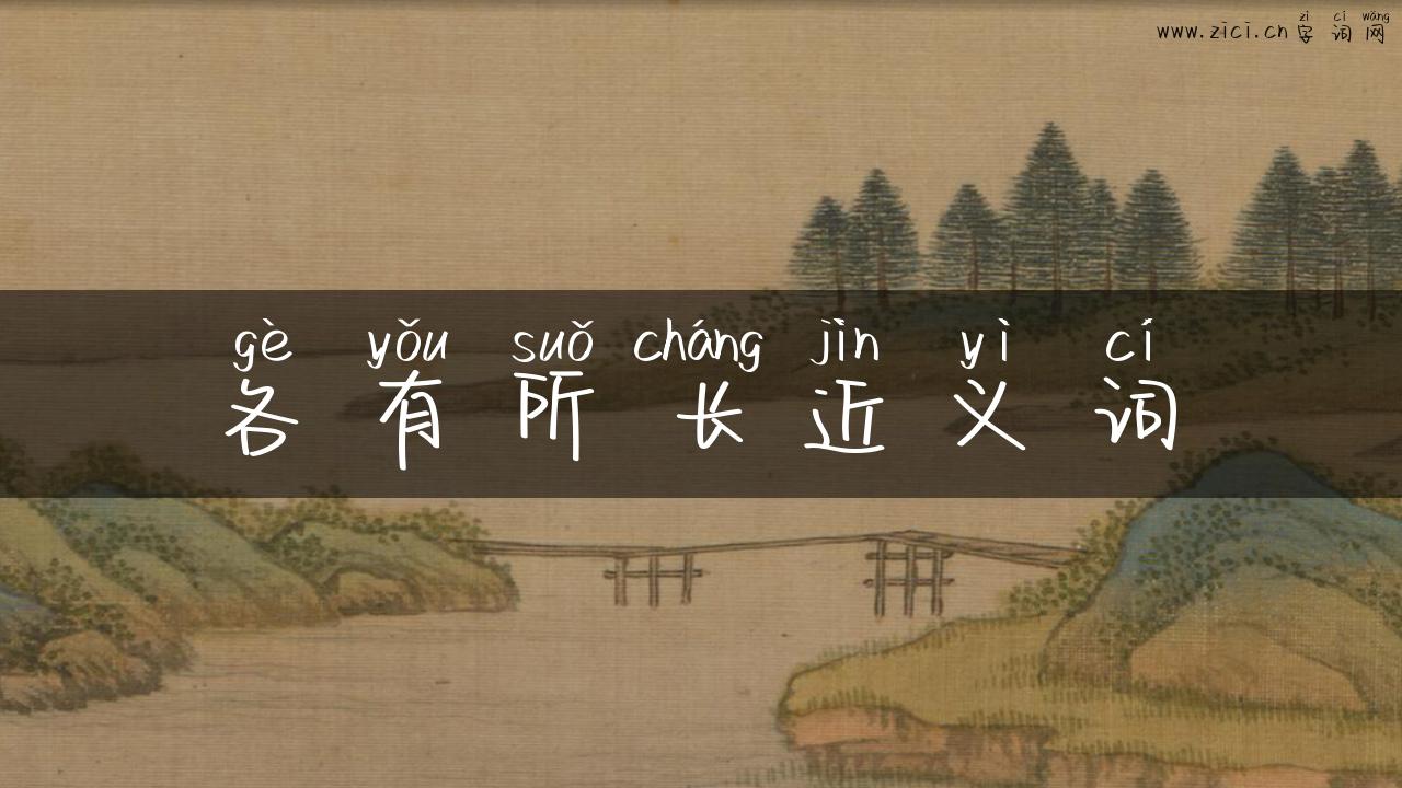 各有所长近义词