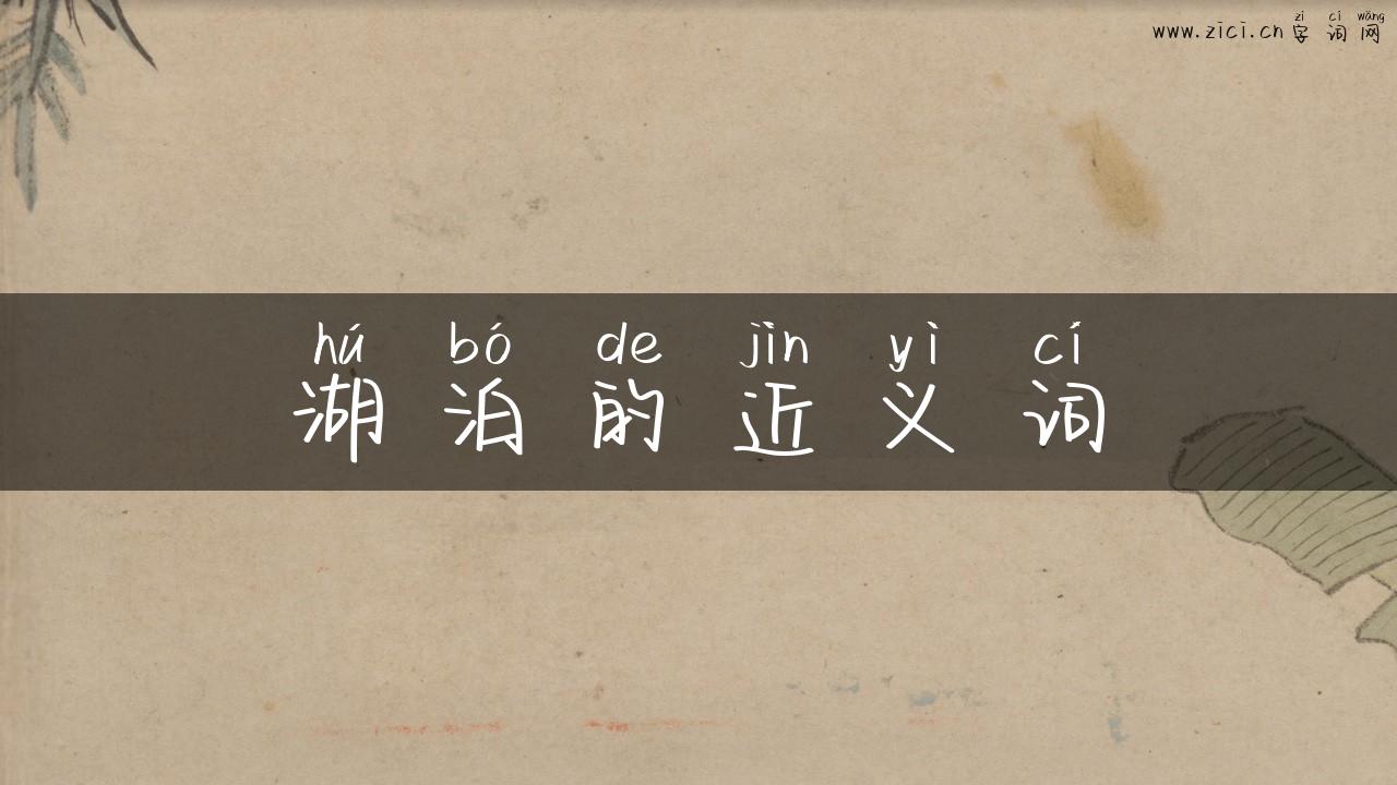 湖泊的近义词