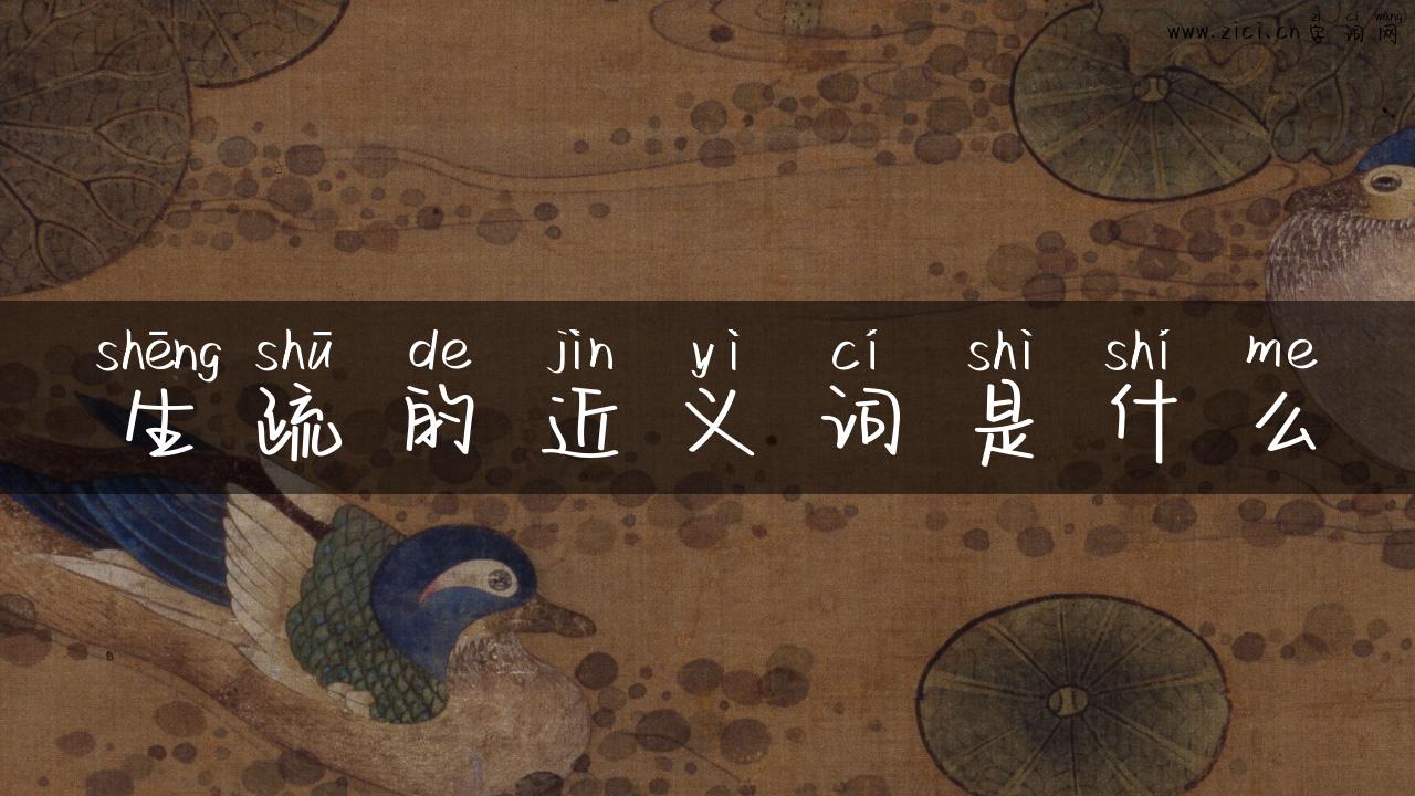 生疏的近义词是什么