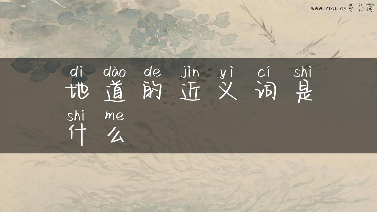 地道的近义词是什么