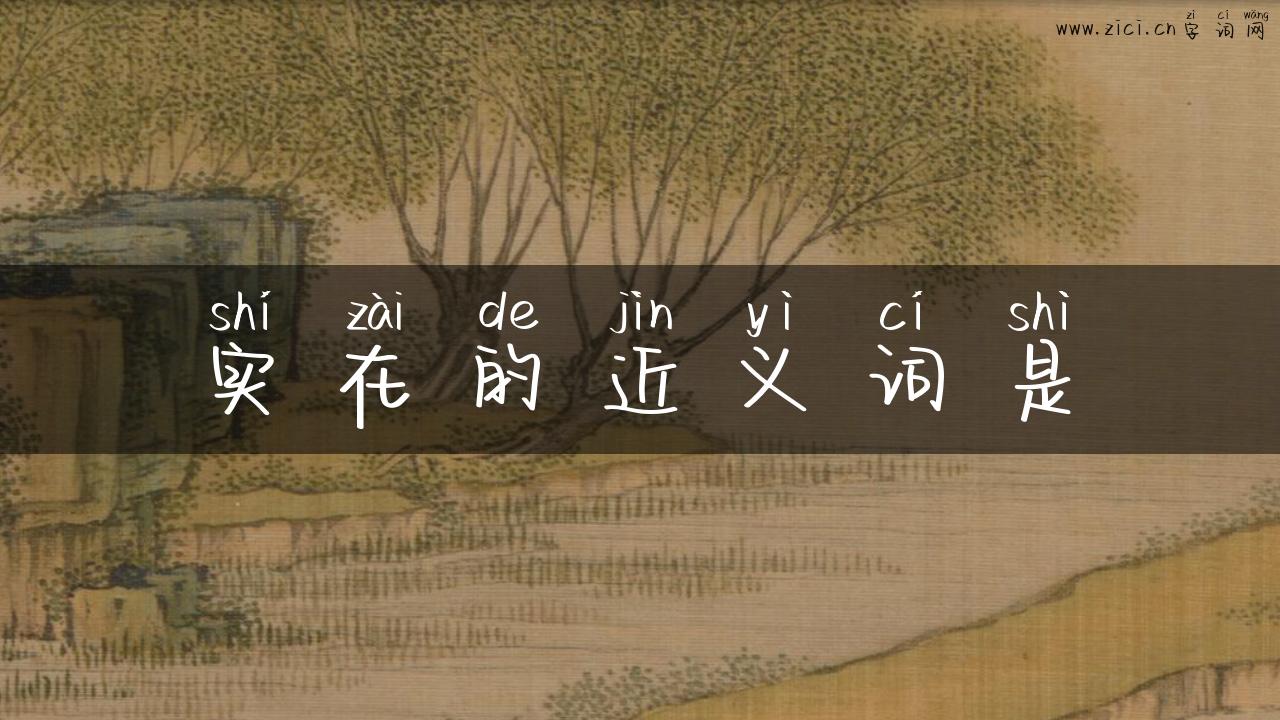 实在的近义词是