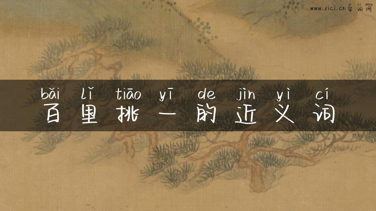 百里挑一的近义词