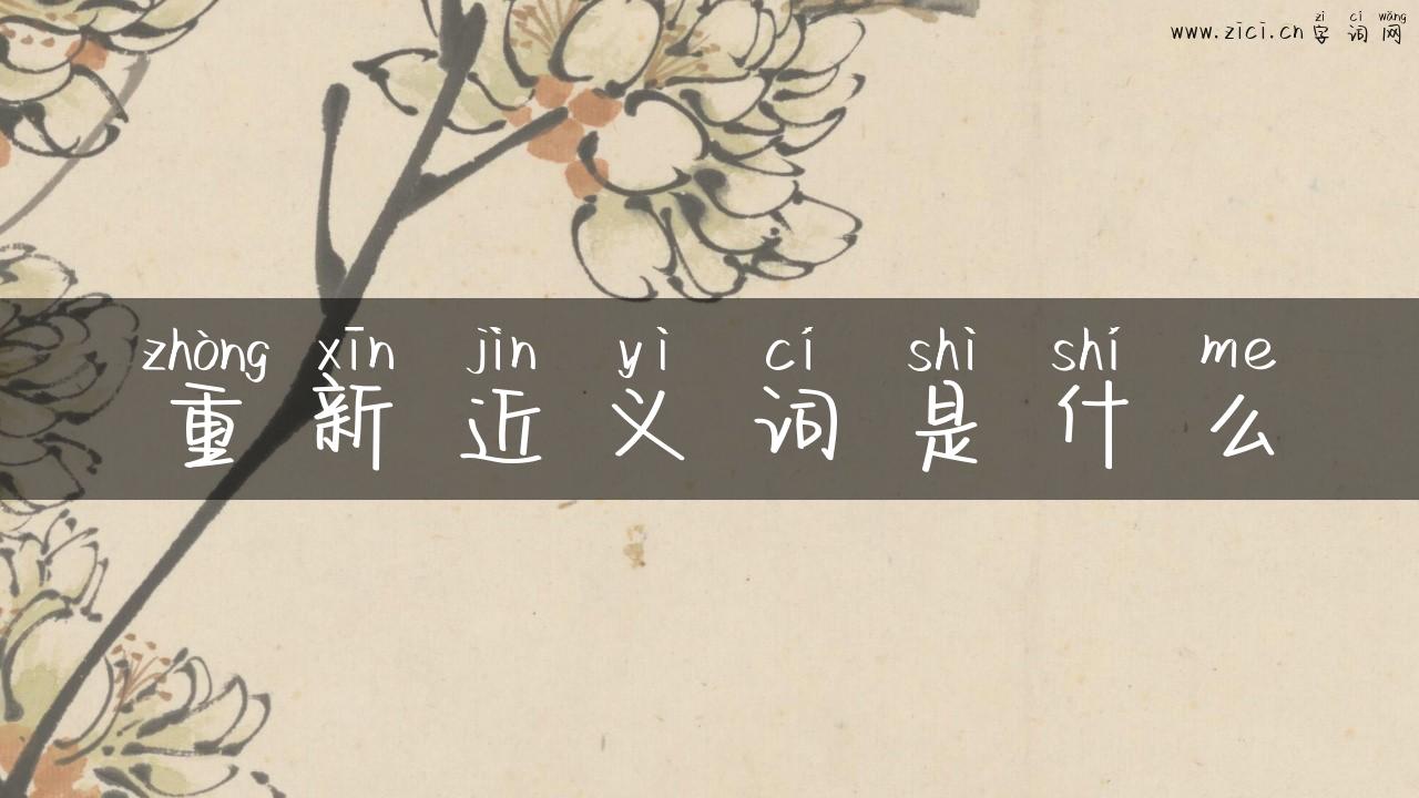 重新近义词是什么