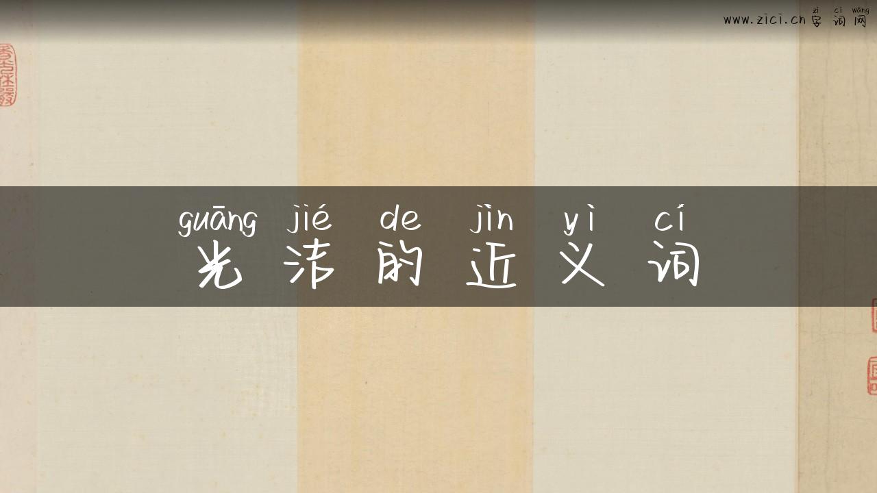 光洁的近义词