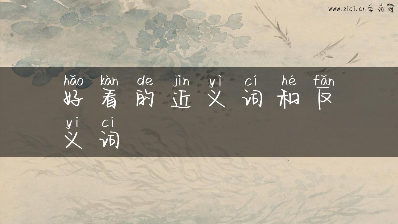 好看的近义词和反义词