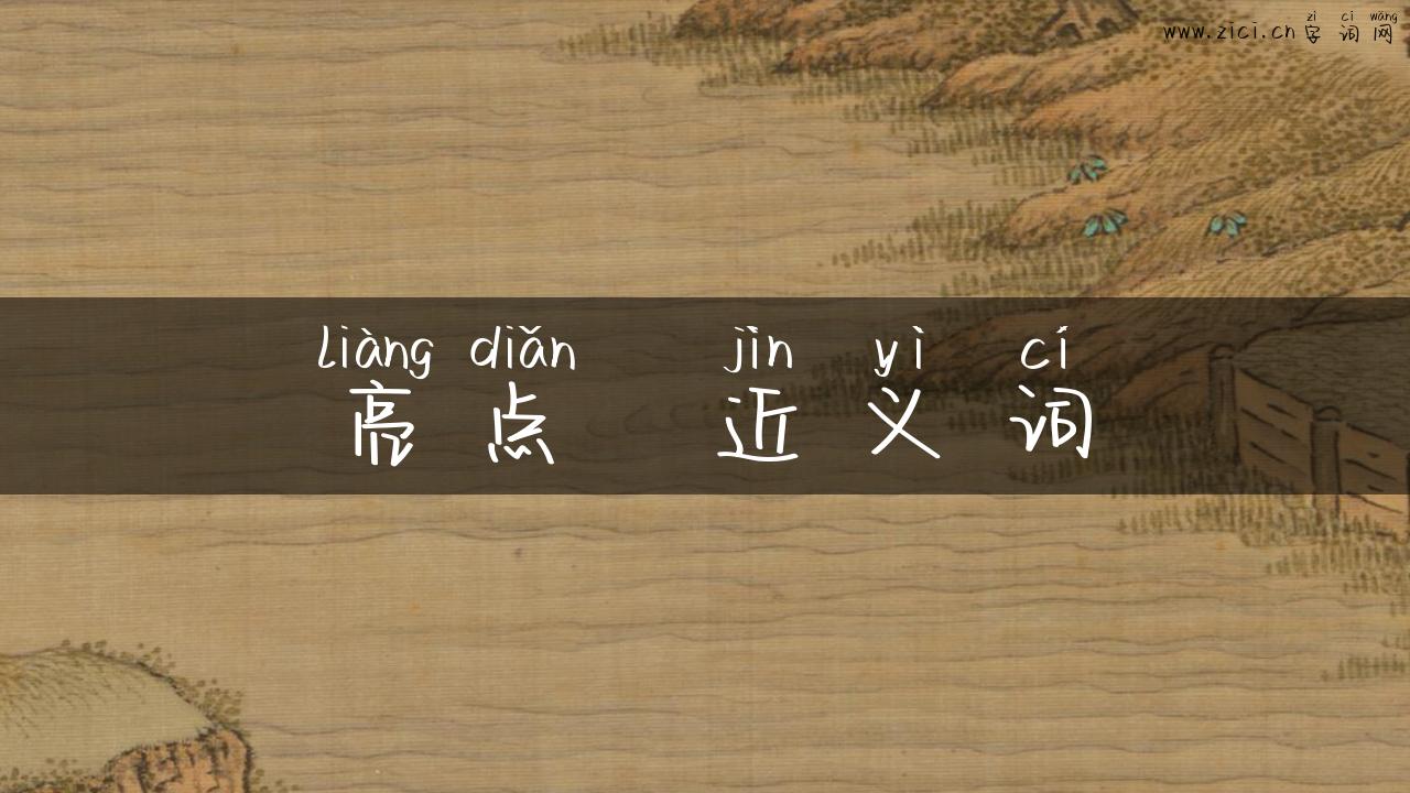亮点  近义词