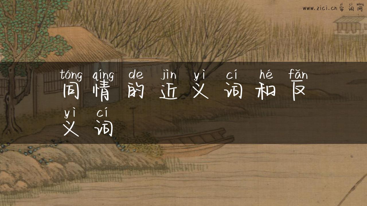 同情的近义词和反义词