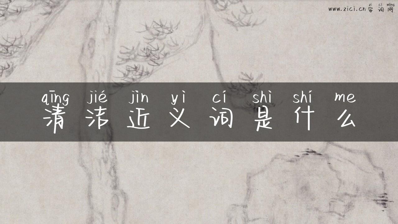 清洁近义词是什么