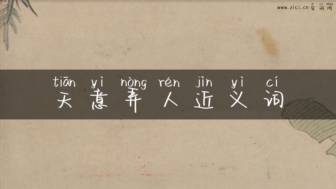 天意弄人近义词