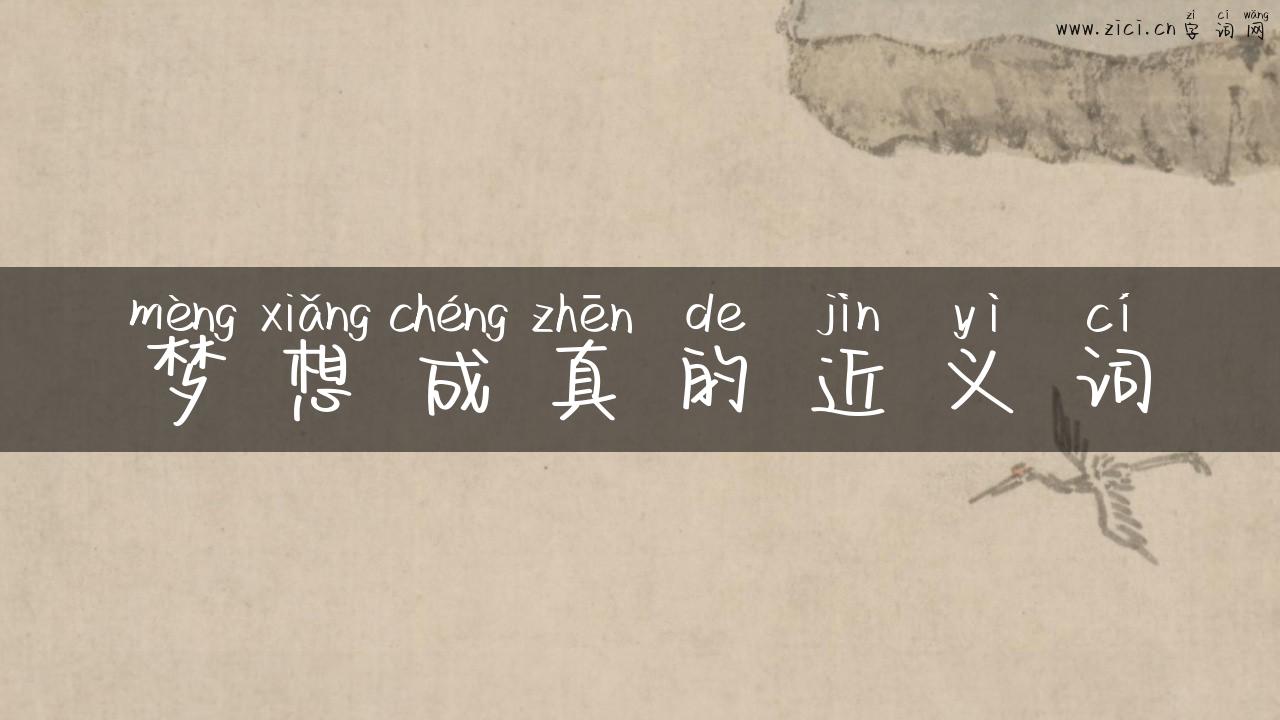 梦想成真的近义词
