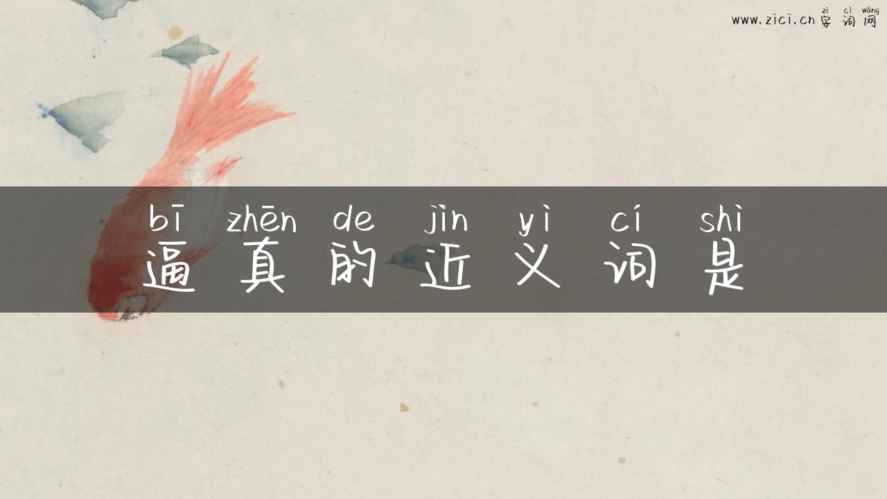 逼真的近义词是