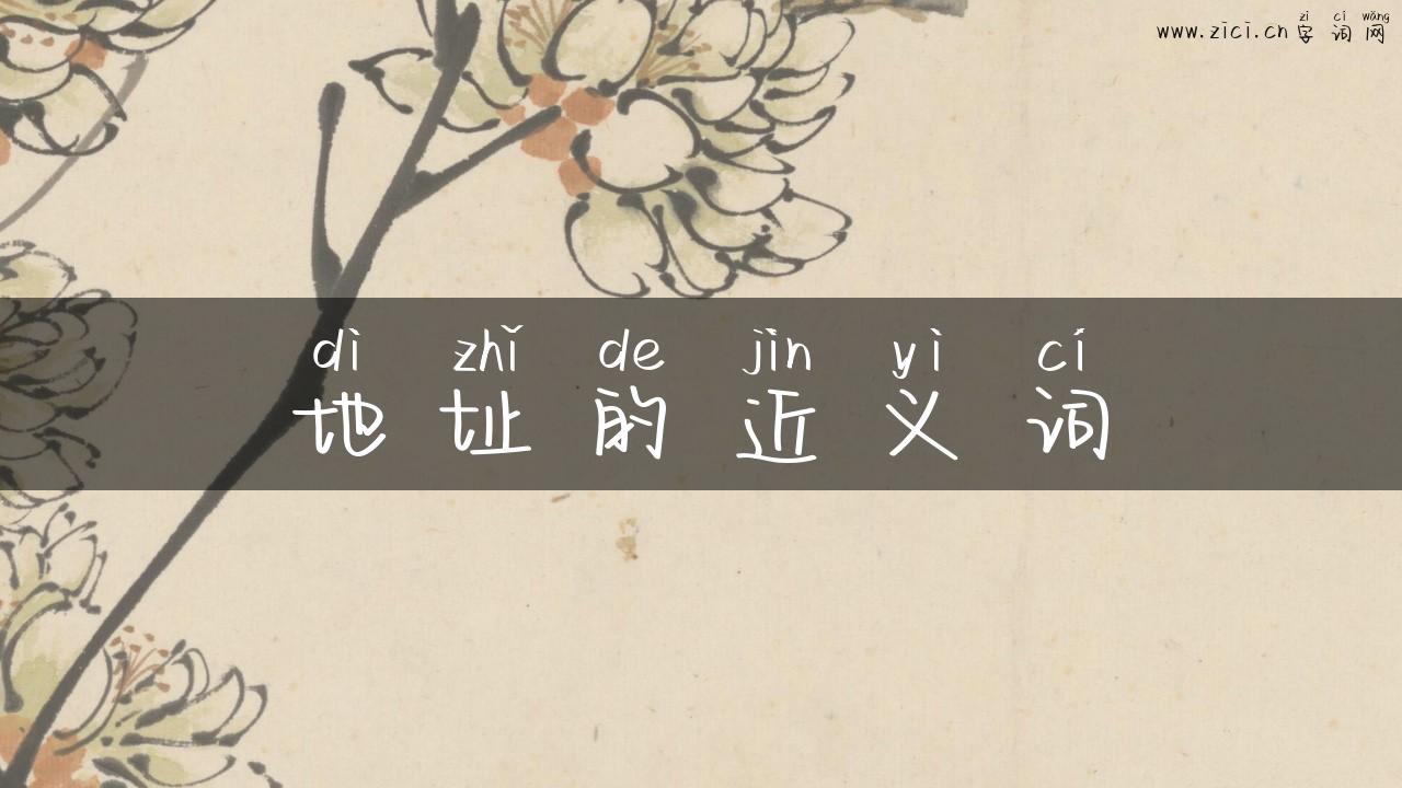 地址的近义词