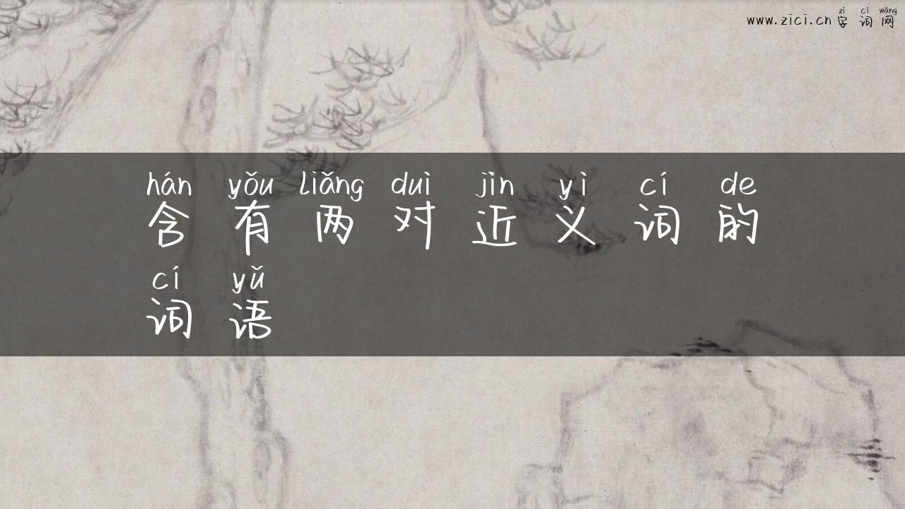 含有两对近义词的词语
