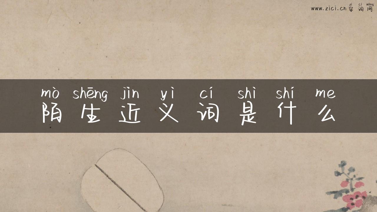 陌生近义词是什么