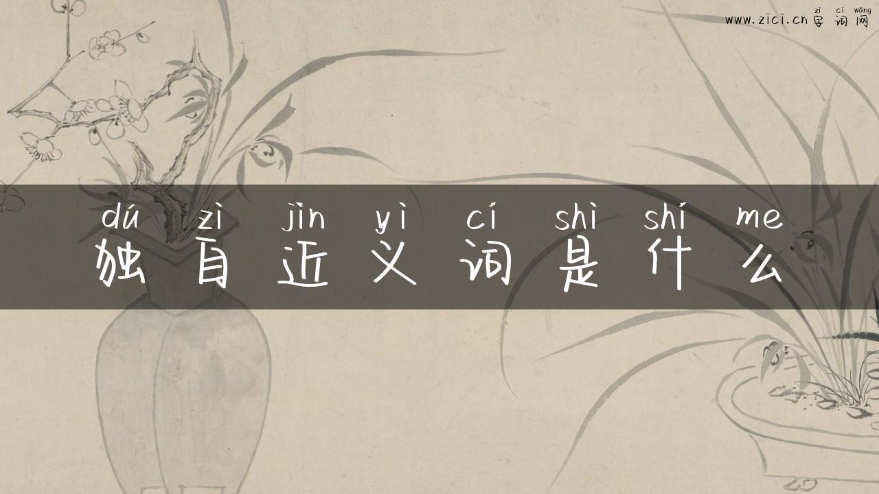 独自近义词是什么