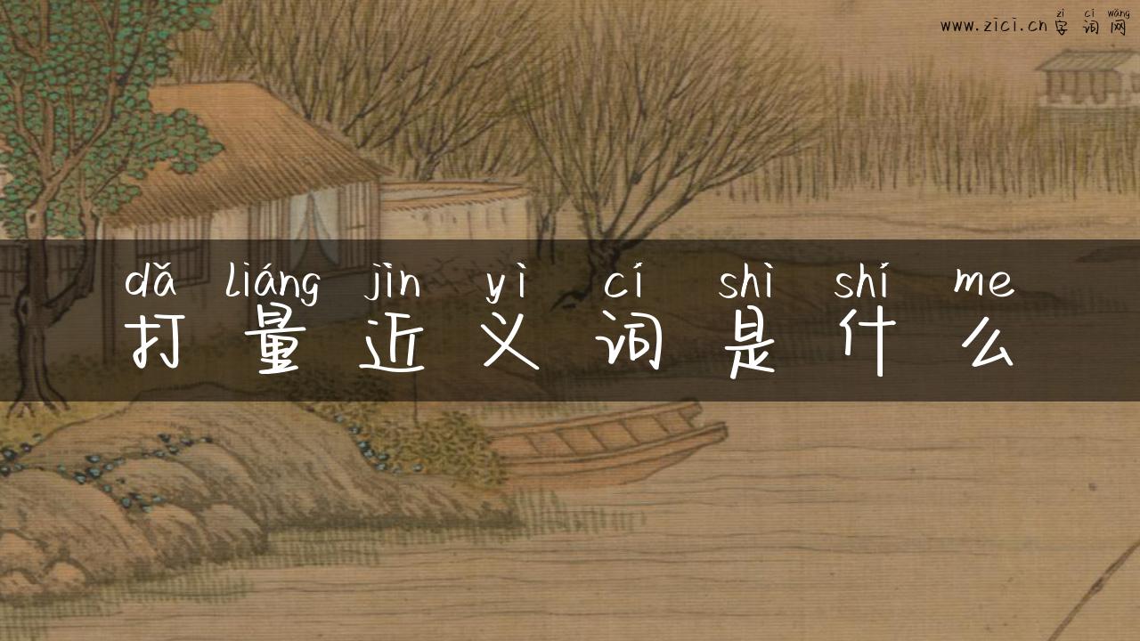 打量近义词是什么
