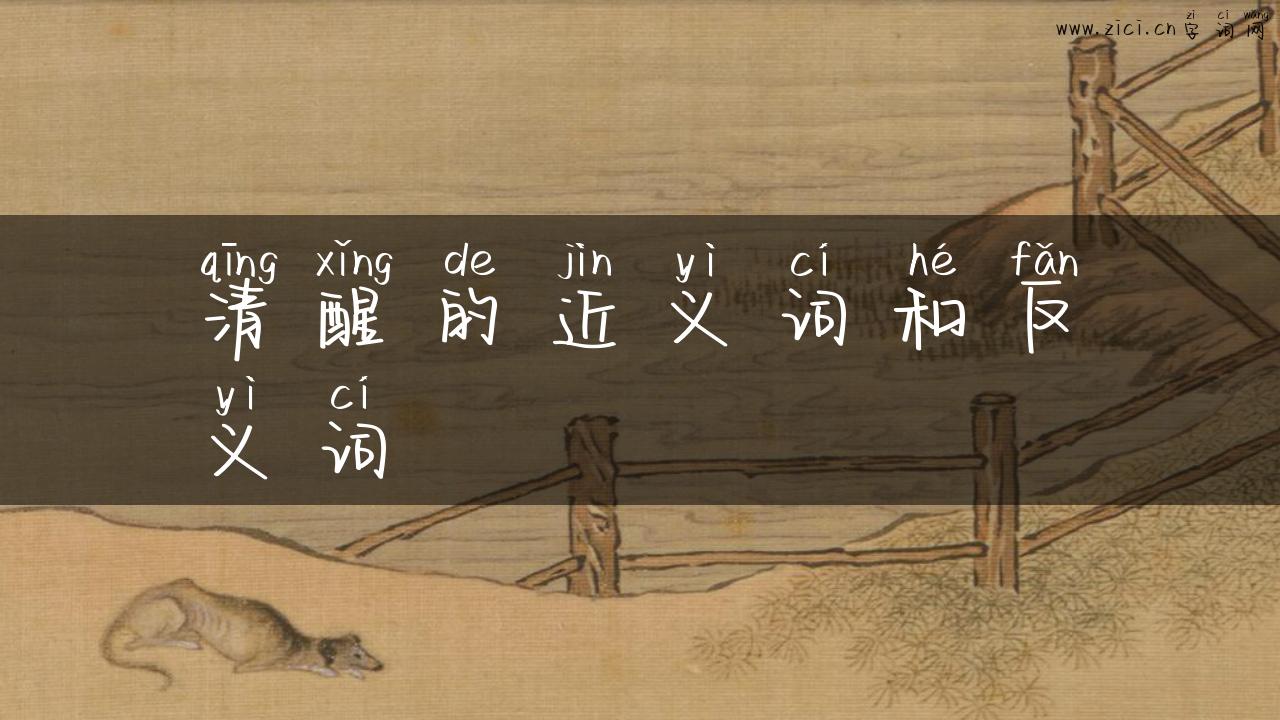 清醒的近义词和反义词