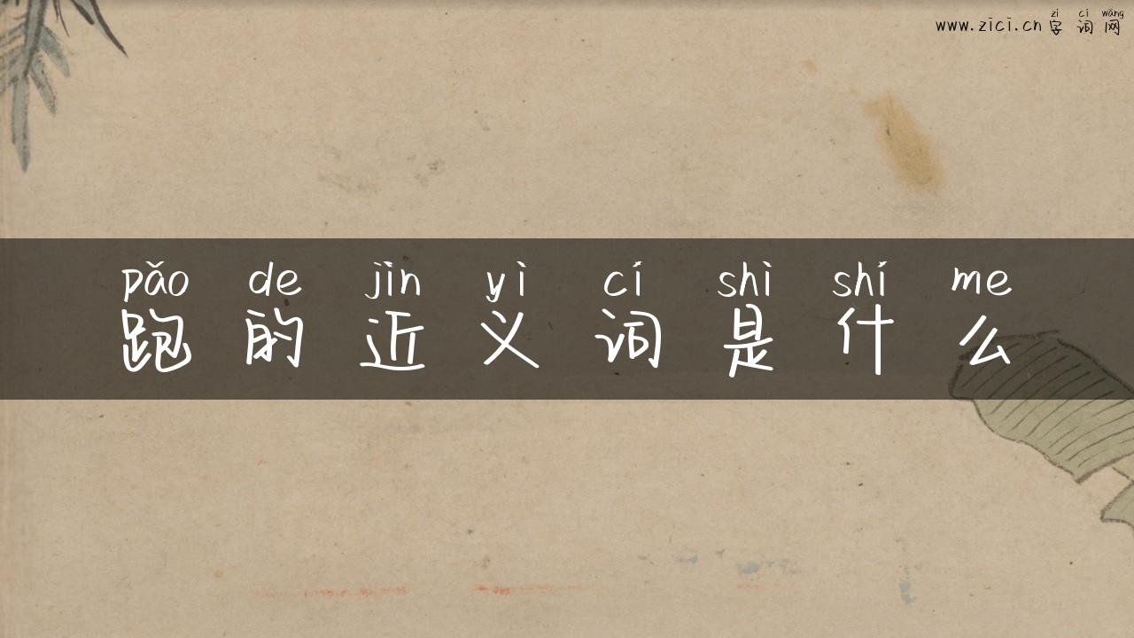 跑的近义词是什么