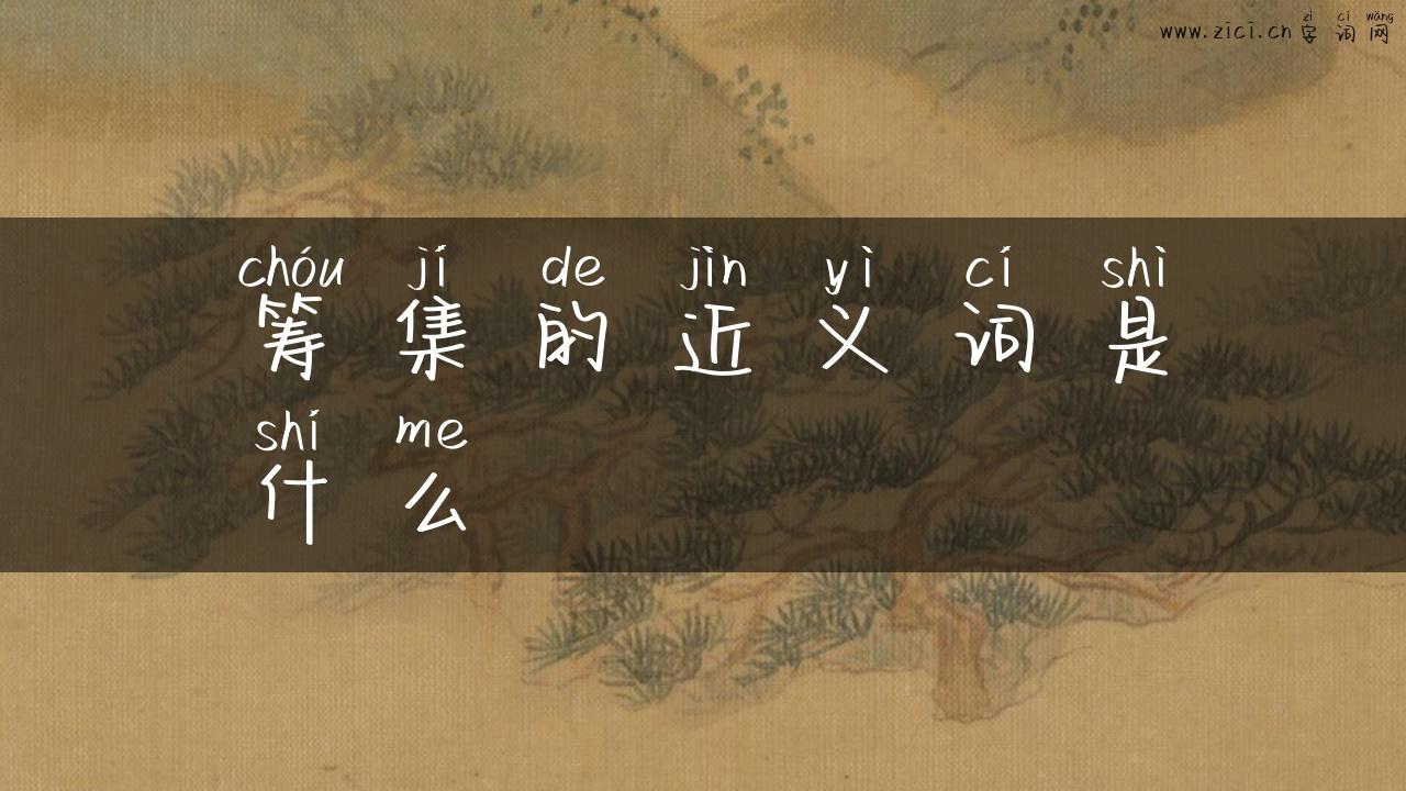 筹集的近义词是什么