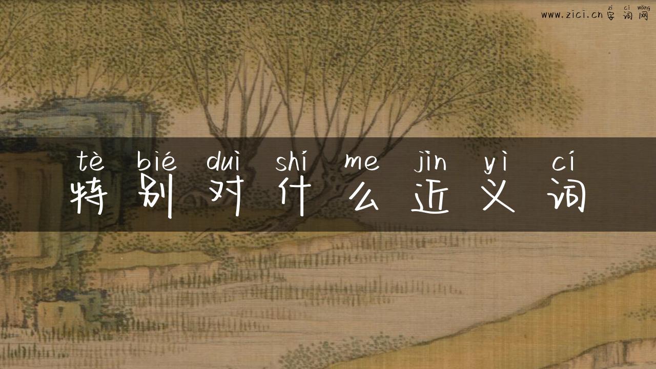 特别对什么近义词