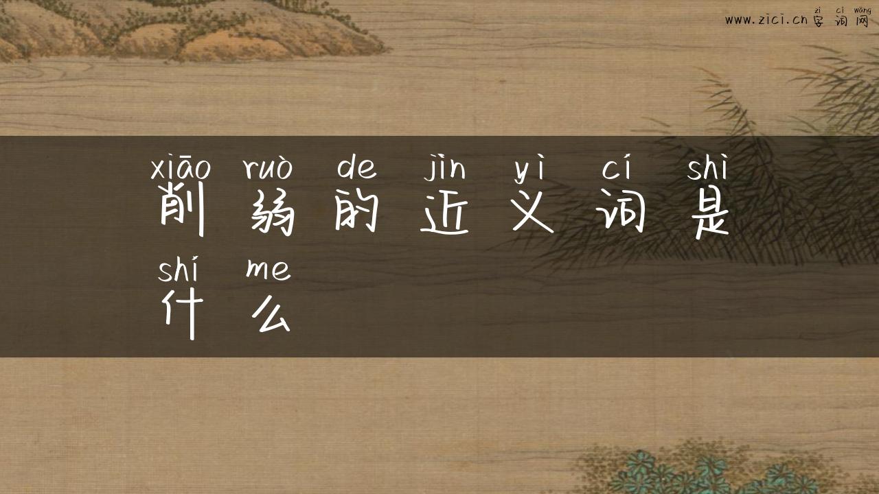 削弱的近义词是什么