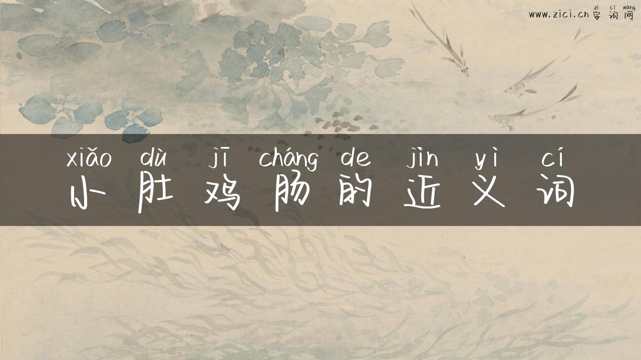 小肚鸡肠的近义词