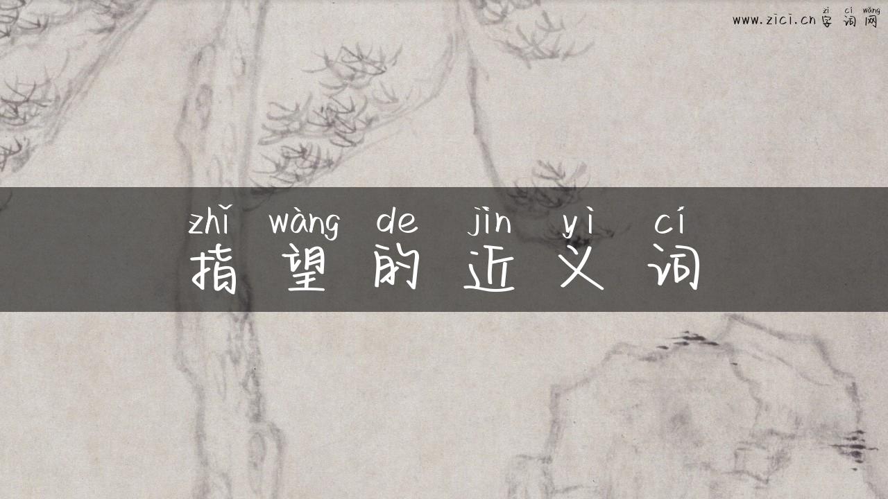 指望的近义词