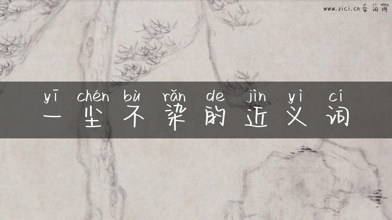 一尘不染的近义词