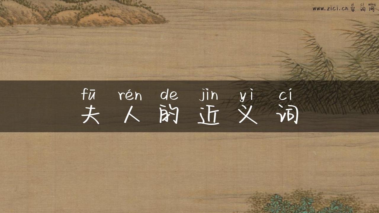 夫人的近义词