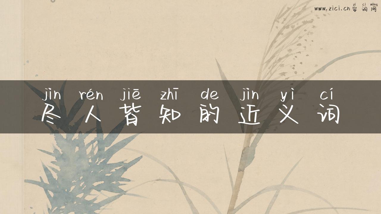 尽人皆知的近义词