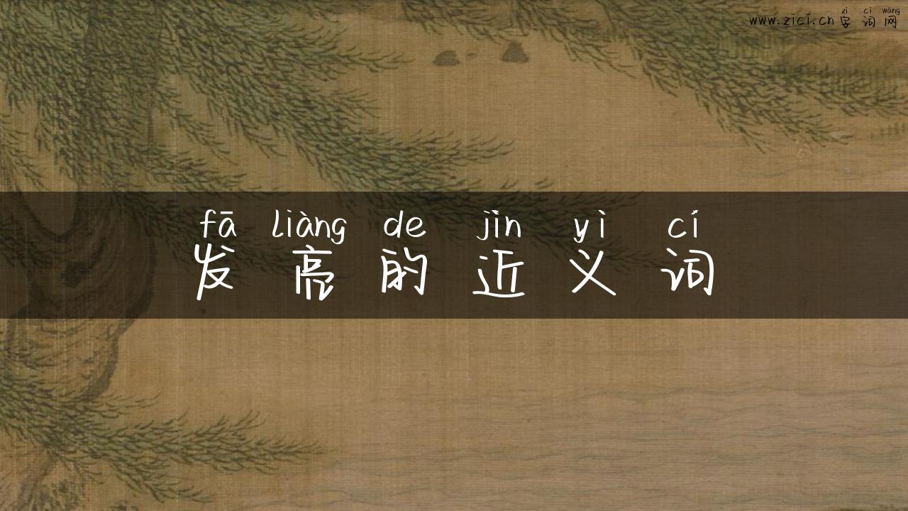 发亮的近义词