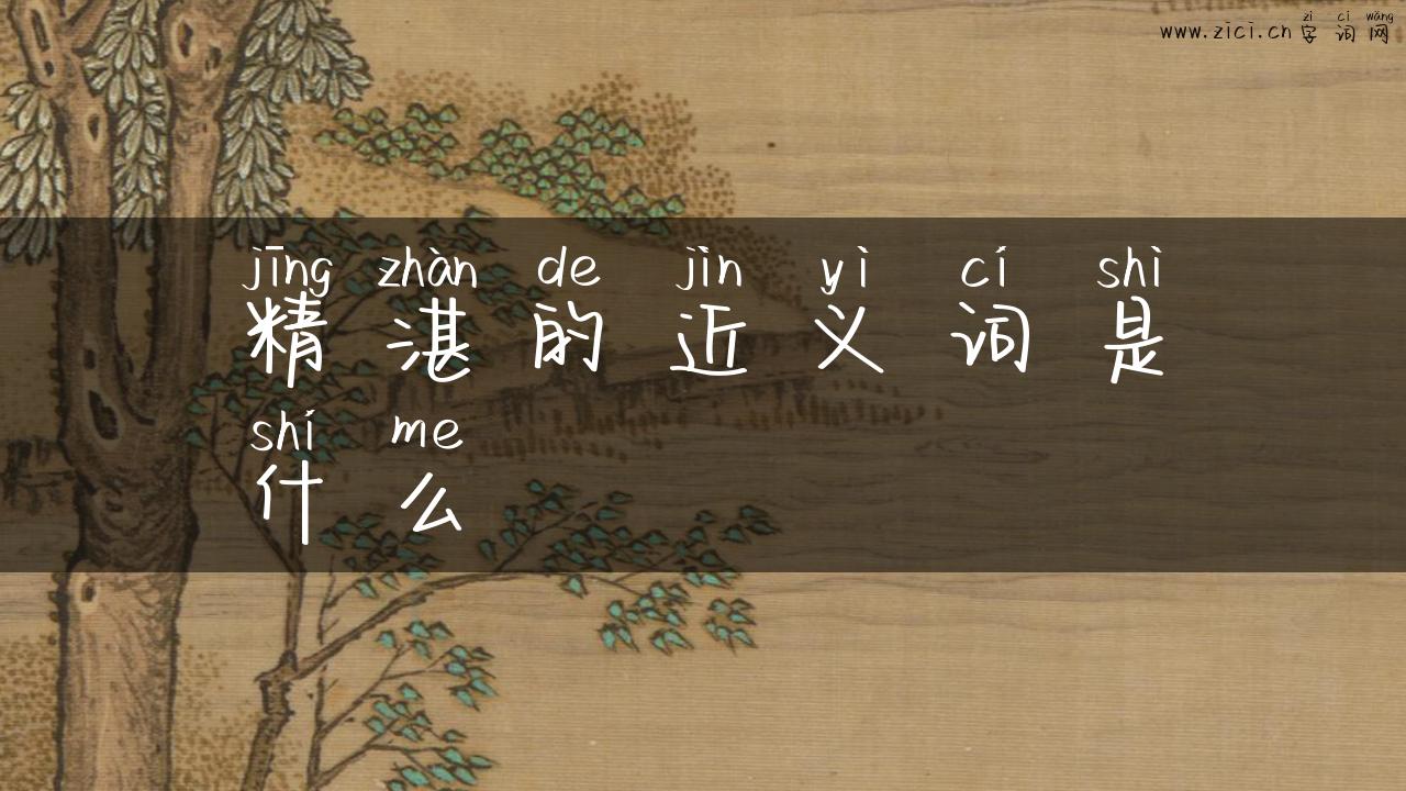 精湛的近义词是什么