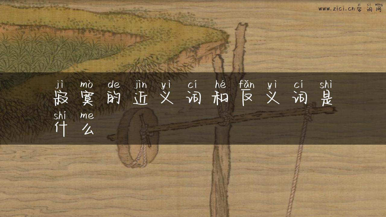 寂寞的近义词和反义词是什么