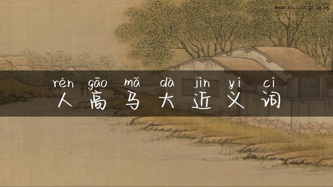 人高马大近义词