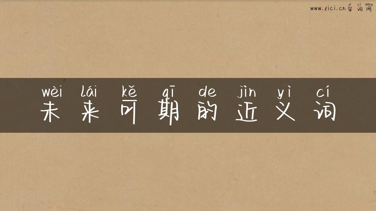 未来可期的近义词