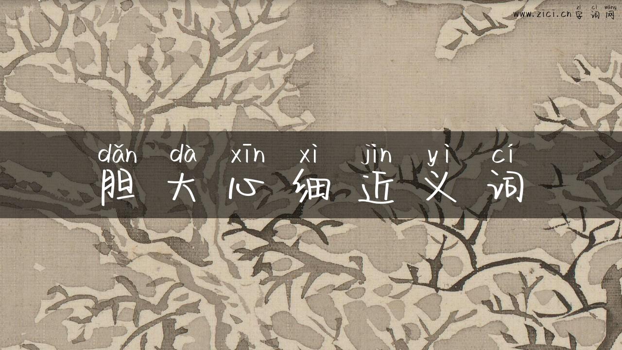 胆大心细近义词