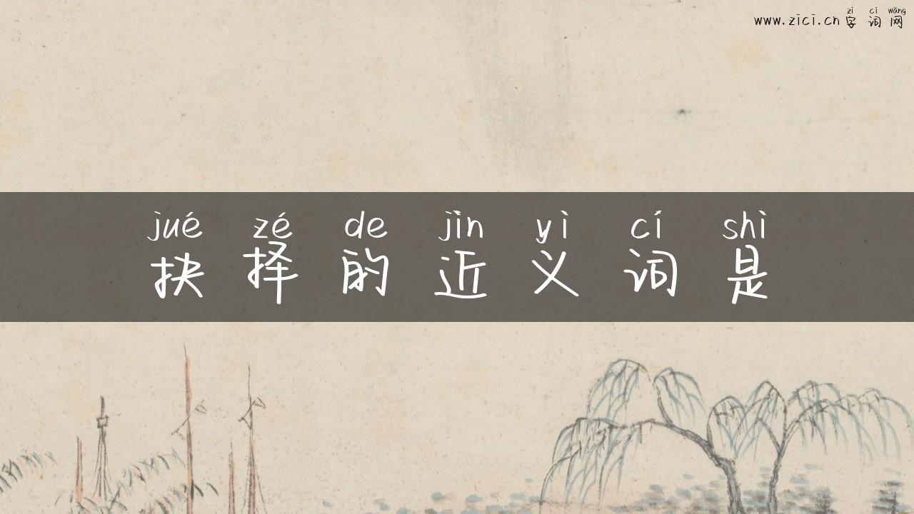 抉择的近义词是