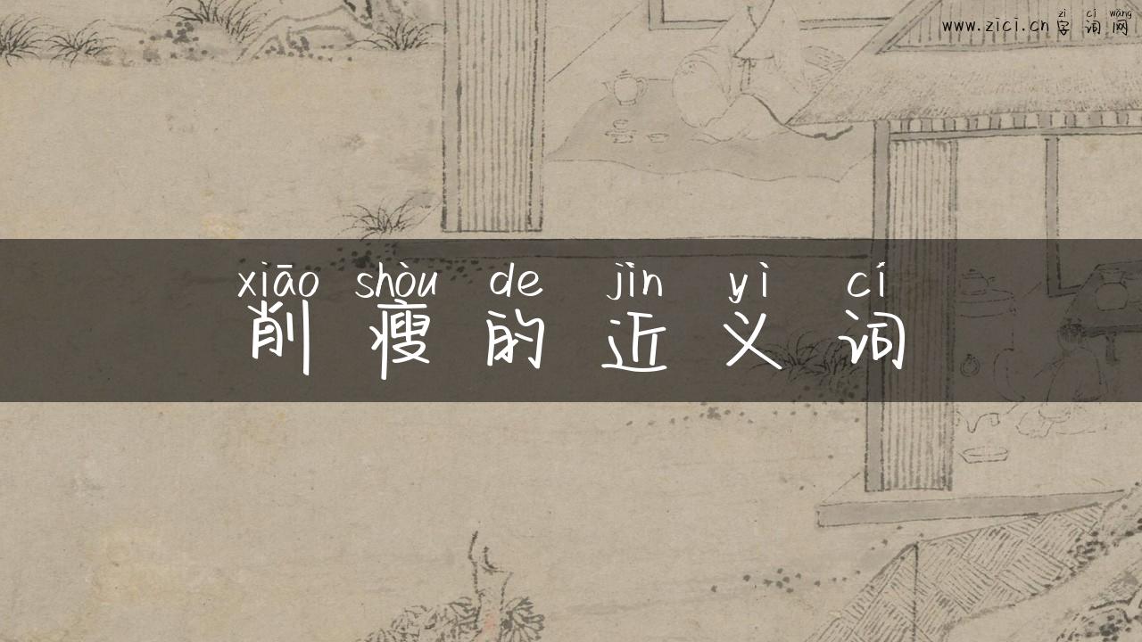 削瘦的近义词