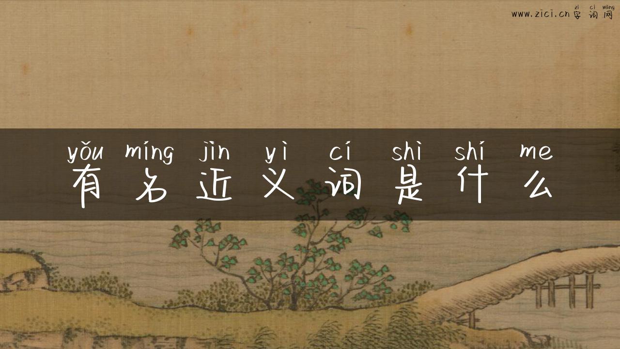 有名近义词是什么