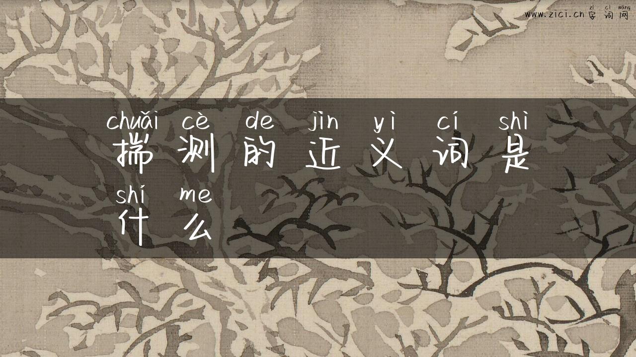 揣测的近义词是什么