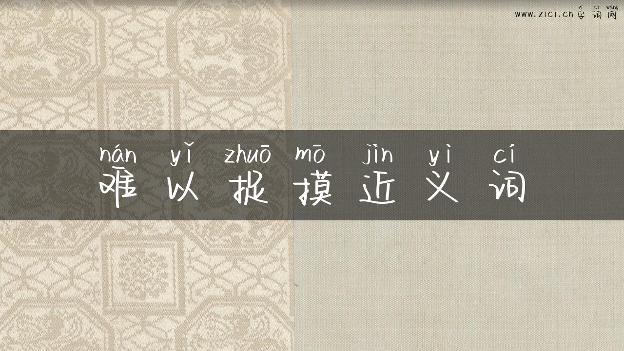 难以捉摸近义词