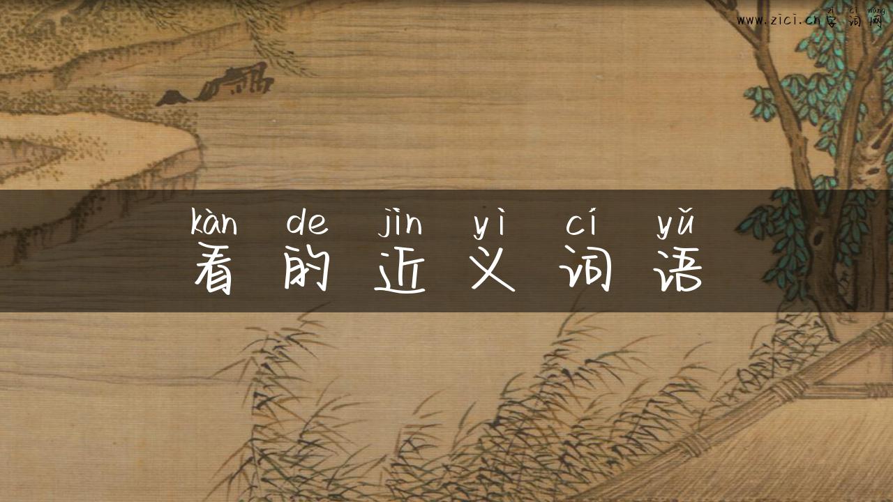 看的近义词语