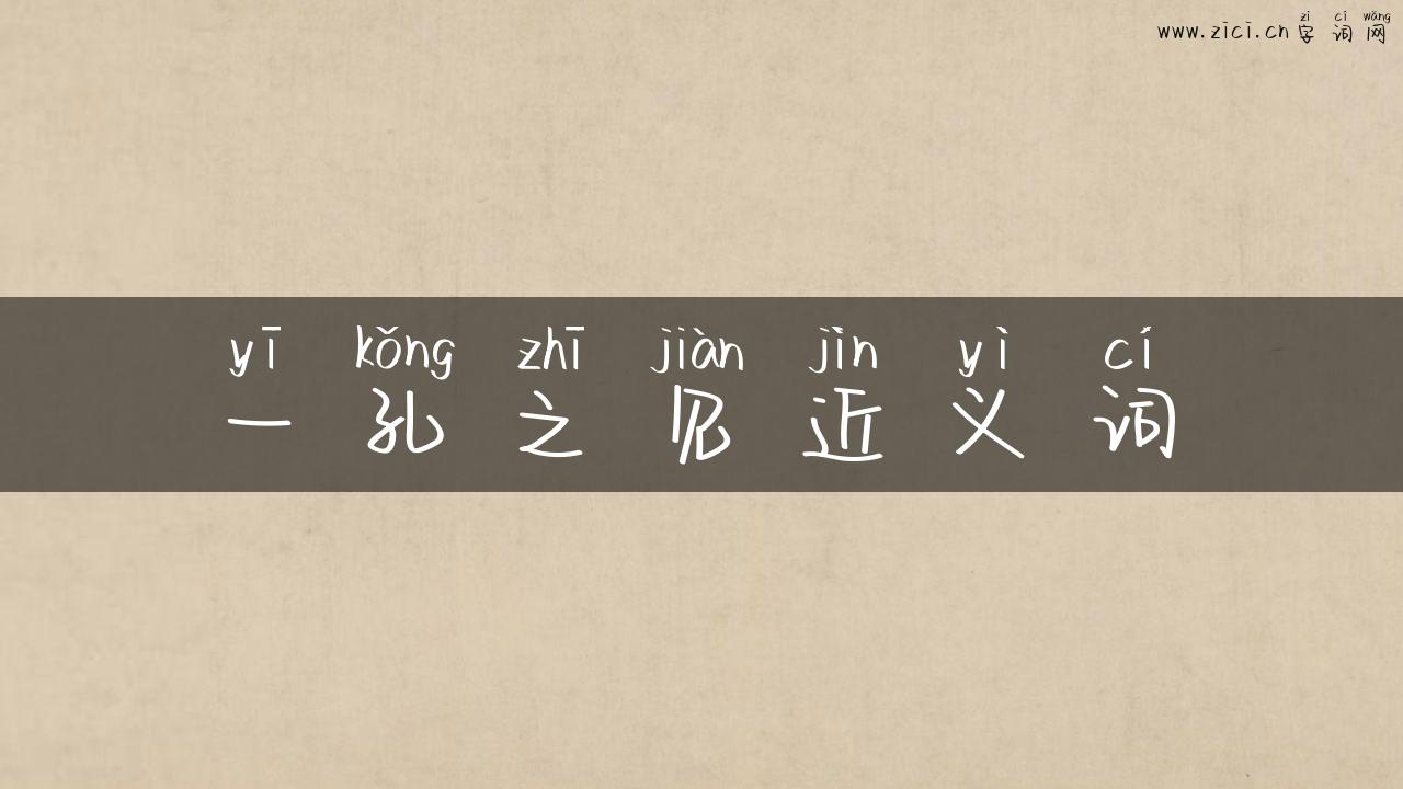 一孔之见近义词