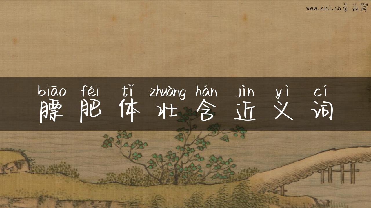 膘肥体壮含近义词