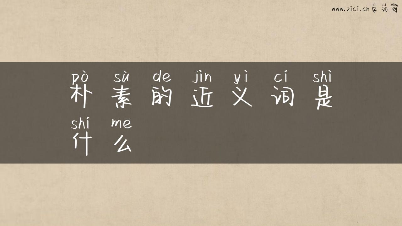 朴素的近义词是什么
