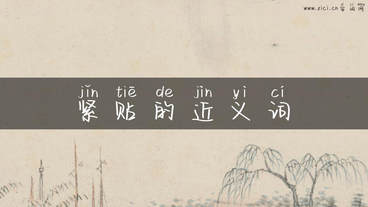紧贴的近义词