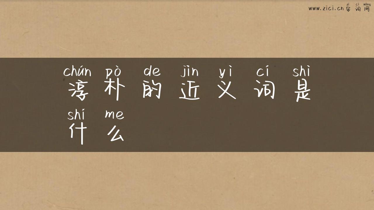 淳朴的近义词是什么