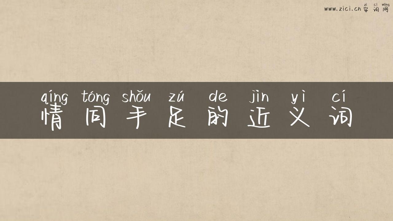 情同手足的近义词