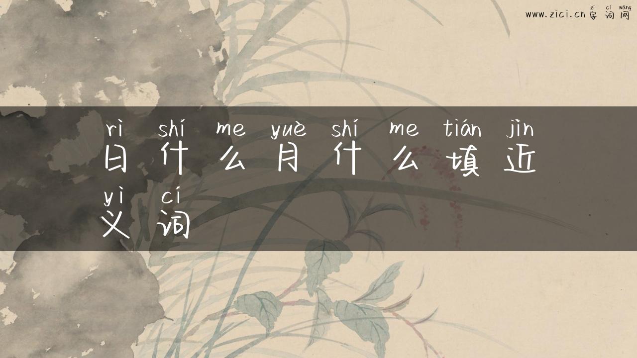 日什么月什么填近义词